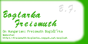 boglarka freismuth business card